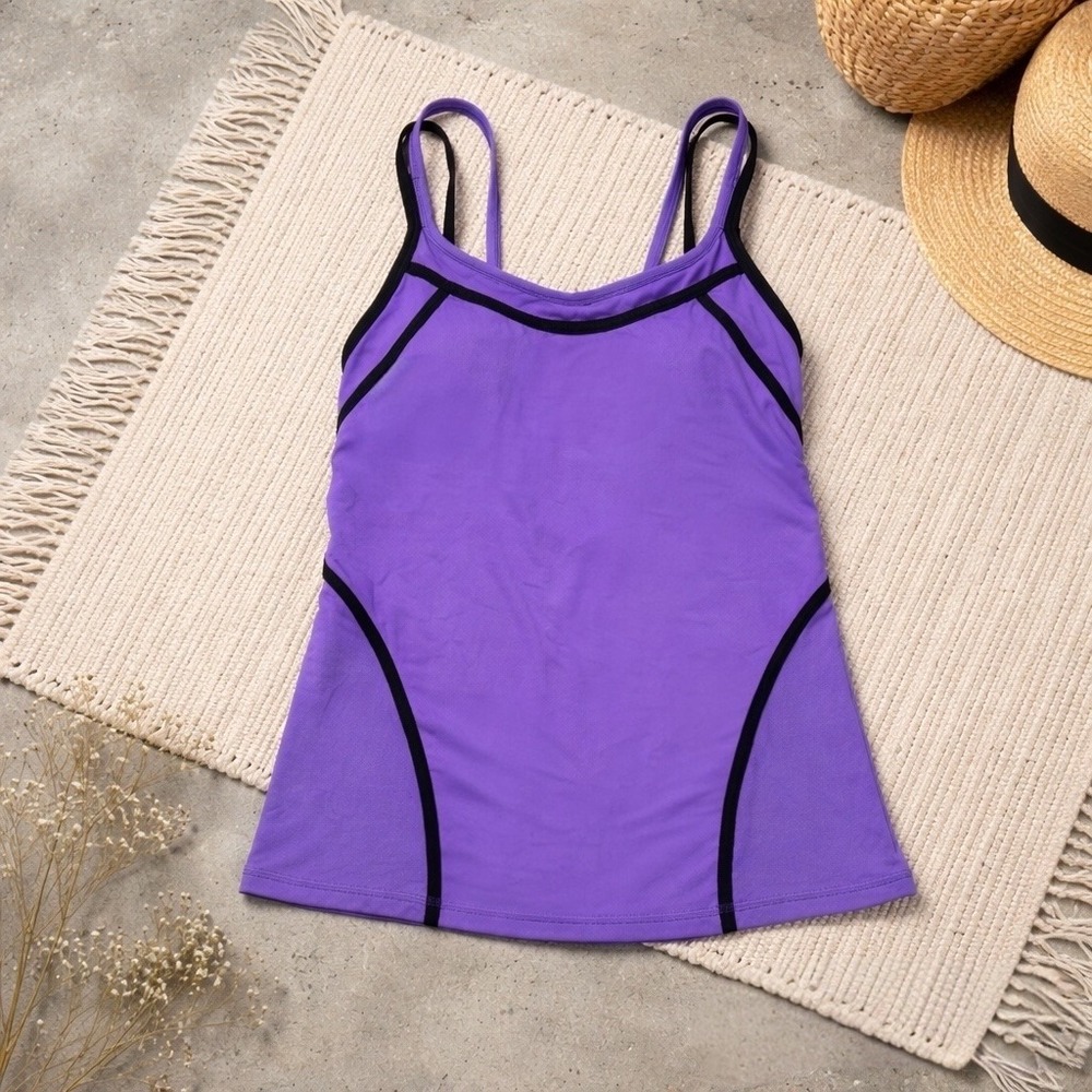 Lululemon Ignite Strappy Back Sports Bra Tank Top Purple 8 Athletic Performance